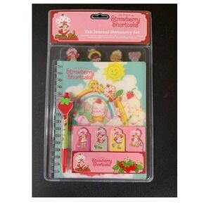 NWT Strawberry Shortcake Tab Journal Stationery Set Notebook Pen